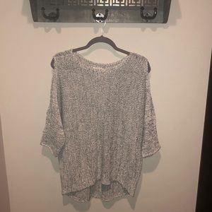 Peekaboo shoulder comfy sweater